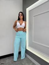 Calça Pantalona Estampada Cintura Alta Pimenta Original