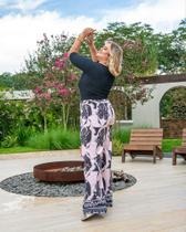 Calça Pantalona estampada