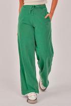Calça pantalona estonada verde - 100% algodão, estilo e conforto