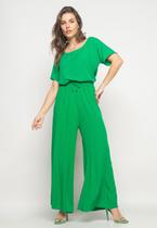 Calça Pantalona Evasê Viscolinho Verde Salvatore Calça Pantalona Evasê Viscolinho Verde Salvatore