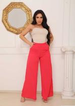 Calça pantalona feminina crepe duna elegante