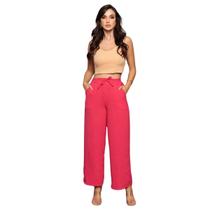 Calça Pantalona Feminina Duna com Elastico na Cintura