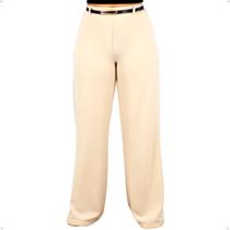 Calça Pantalona Feminina Duna Social Alfaiataria Wide Leg