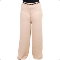 Calça Pantalona Feminina Duna Social Plus Size Wide Leg