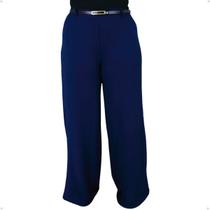 Calça Pantalona Feminina Duna Social Plus Size Wide Leg