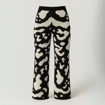Calça Pantalona Feminina Estampa Animal Print Moda Gringa