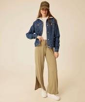 Calça Pantalona Feminina Fenda Marisa-20048