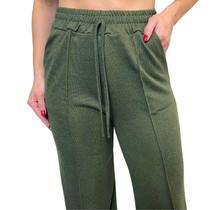 Calça Pantalona Feminina Lanzinha Confortavel com Bolso Lisa