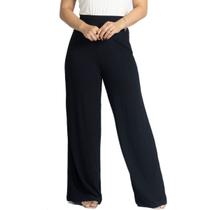 Calça Pantalona Feminina Lisa Malha Viscolycra