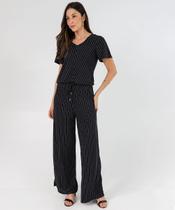 Calça Pantalona Feminina Listrada Marisa Preta-75071 Calça Pantalona Feminina Listrada Marisa Preta-75071