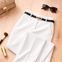 Calça Pantalona Feminina Modelo Social Alfaiataria Cintura Alta com Cinto Bolso Elegância Wide Leg