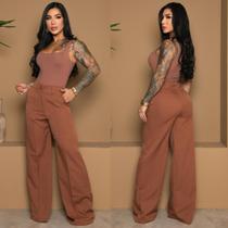 Calça Pantalona Feminina Pinça Alfaiataria Social