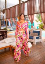 Calça pantalona floral