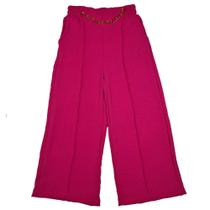 Calça Pantalona Infantil Duna Bolsos Moda Menina Corrente