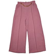 Calça Pantalona Infantil Duna Bolsos Moda Menina Corrente