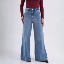 Calça Pantalona Jeans Feminina Revanche Luanda Calça Pantalona Jeans Feminina Revanche Luanda