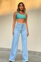 Calça pantalona jeans