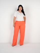 Calça Pantalona Laranja Feminina Calça Pantalona Laranja Feminina