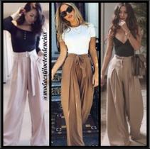 Calça pantalona lisa Básica Calça pantalona lisa Básica