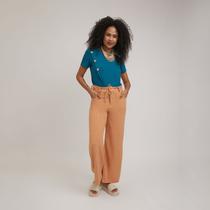 Calça Pantalona Londres Feminina em Linho
