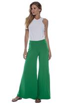 Calça Pantalona Malha Verde Light - M - Veste do 40 ao 44