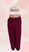 Calça Pantalona Mary Vinho