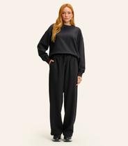 Calça Pantalona Moletom Felpado Básico Endless Preto Calça Pantalona Moletom Felpado Básico Endless Preto