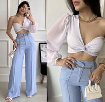 Calça pantalona Calça pantalona