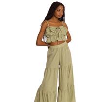 Calca Pantalona Noronha Menta Borana