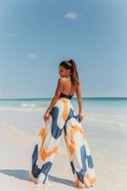 Calça pantalona ondas