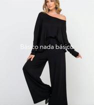 Calça Pantalona Osaka - Tamanho Único - Cor Preto Calça Pantalona Osaka - Tamanho Único - Cor Preto