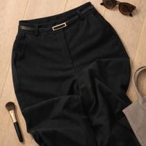 Calça Pantalona Plus Size Feminina Com Bolso E Cinto Wide Leg Social Alfaiataria Cintura Alta