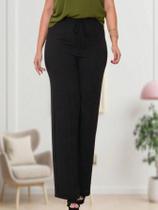 Calça Pantalona Plus Size Feminina Elástico Na Cintura Com Bolso Cintura Alta Tecido Duna Cintura El Calça Pantalona Plus Size Feminina Elástico Na Cintura Com Bolso Cintura Alta Tecido Duna Cintura El