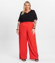 Calça Pantalona Plus Size Secret Glam Laranja Calça Pantalona Plus Size Secret Glam Laranja