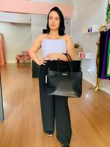 Calça Pantalona Preta Duna