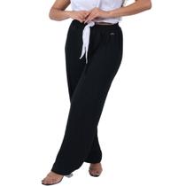 Calça Pantalona Recorte com Bolso Moda Feminina Viscolycra