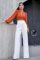 Calça Pantalona Soraya Off Whitel - Dot