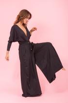 Calça Pantalona Sport Organica Moda Feminina Preta G
