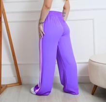 Calça pantalona Track Pants Com Listras na lateral