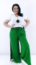 Calça pantalona verde
