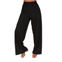 Calça Pantalona Wide Leg com Bolso de Moletinho - c9 WIDE LEG