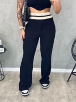 Calça Pantalona Wide Leg Moletinho com Ziper Lateral Calça Pantalona Wide Leg Moletinho com Ziper Lateral