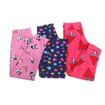Calça Para Bebê Criança Infantil Leg Legging Coton kit c/3