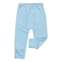 Calça para Bebê Em Suedine Com Pé Reversível Azul Sereno Calça para Bebê Em Suedine Com Pé Reversível Azul Sereno