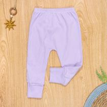 Calça para Bebê Em Suedine Com Pé Reversível Lilás Calça para Bebê Em Suedine Com Pé Reversível Lilás