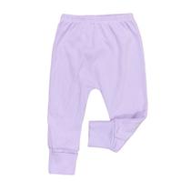 Calça para Bebê Em Suedine Com Pé Reversível Lilás Calça para Bebê Em Suedine Com Pé Reversível Lilás