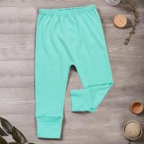 Calça para Bebê Em Suedine Com Pé Reversível Verde Cristalino
