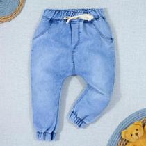 Calça para Bebê Jeans Jogger Azul Claro