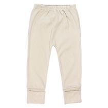 Calça para bebê suedine bege com pé reversível Calça para bebê suedine bege com pé reversível