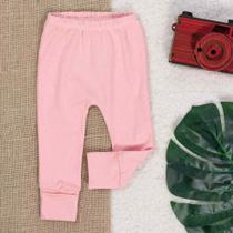 Calça para bebê suedine com pé reversível